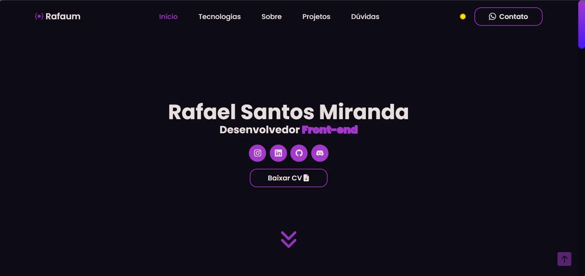 Primeiro Portfólio - screenshot